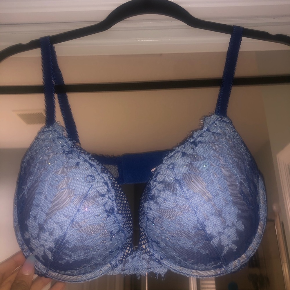 Dark blue embellished VS bra